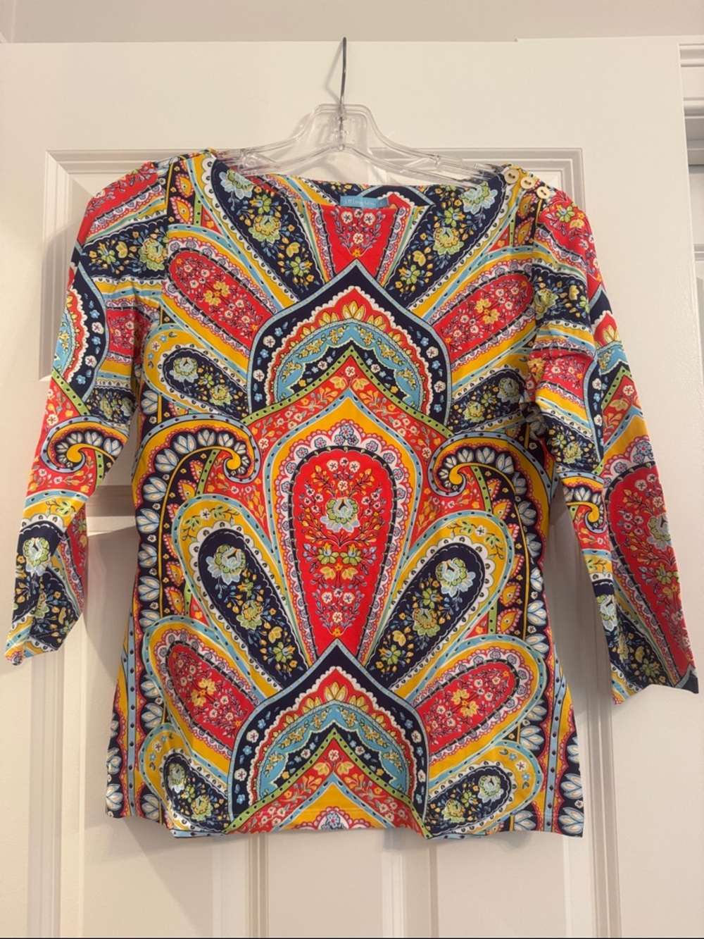 J McLaughlin Multicolor Paisley Long Sleeve Tee -